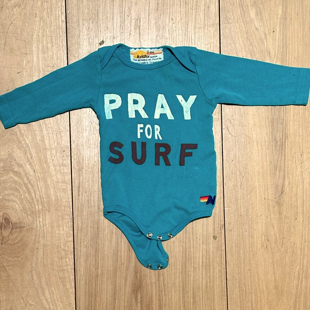 RARE 2015 Aviator Nation Pray For Surf Onesie